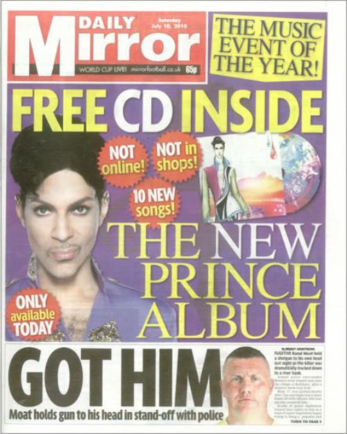 Prince 20Ten + Newspaper UK CD album (CDLP) (514331)